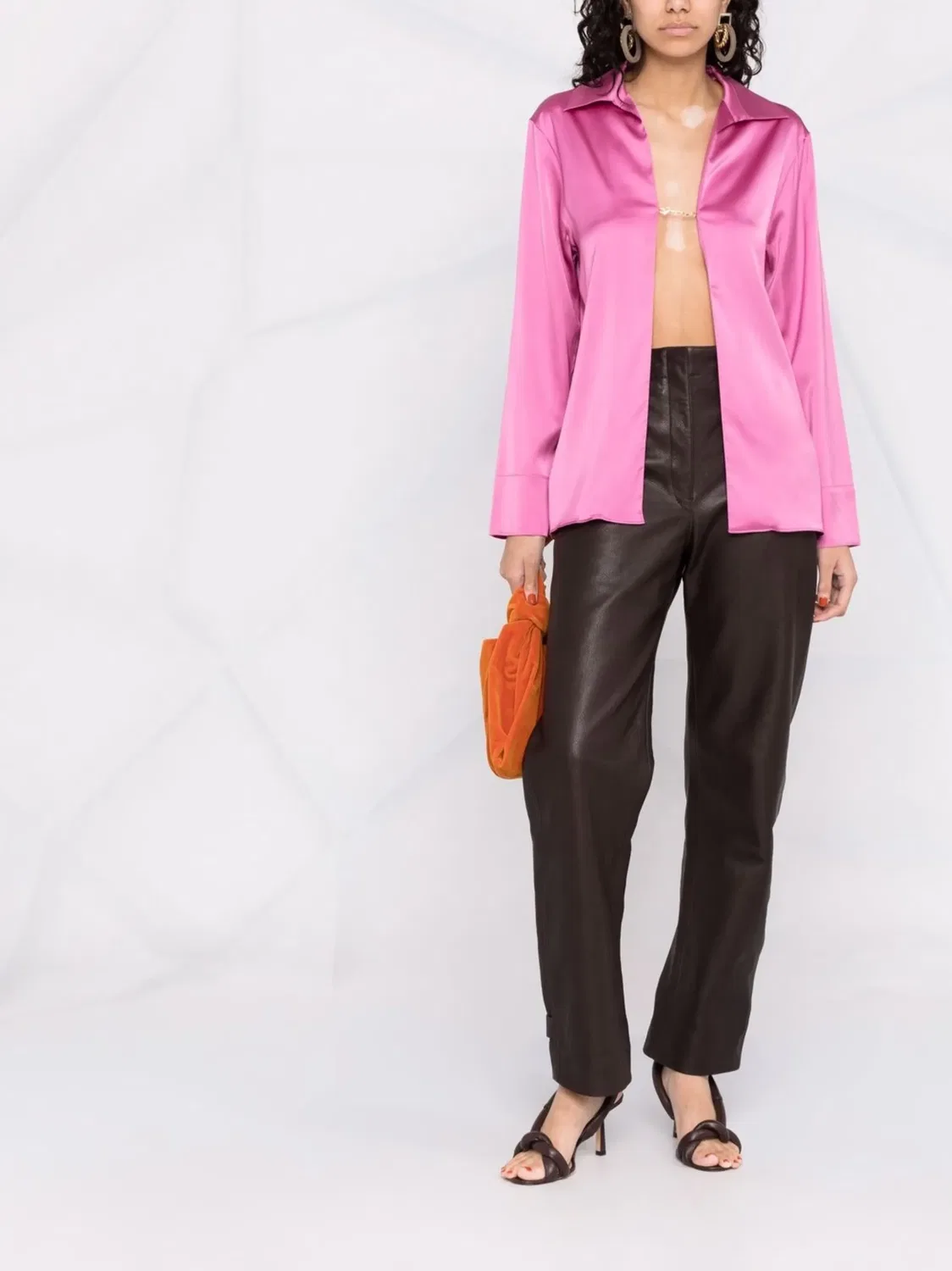Рубашка из сатина La Chemise Notte Jacquemus, розовый — фото 3