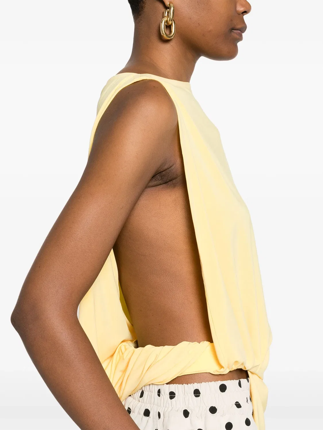 Топ Le Haute Peplo Jacquemus, желтый — фото 3
