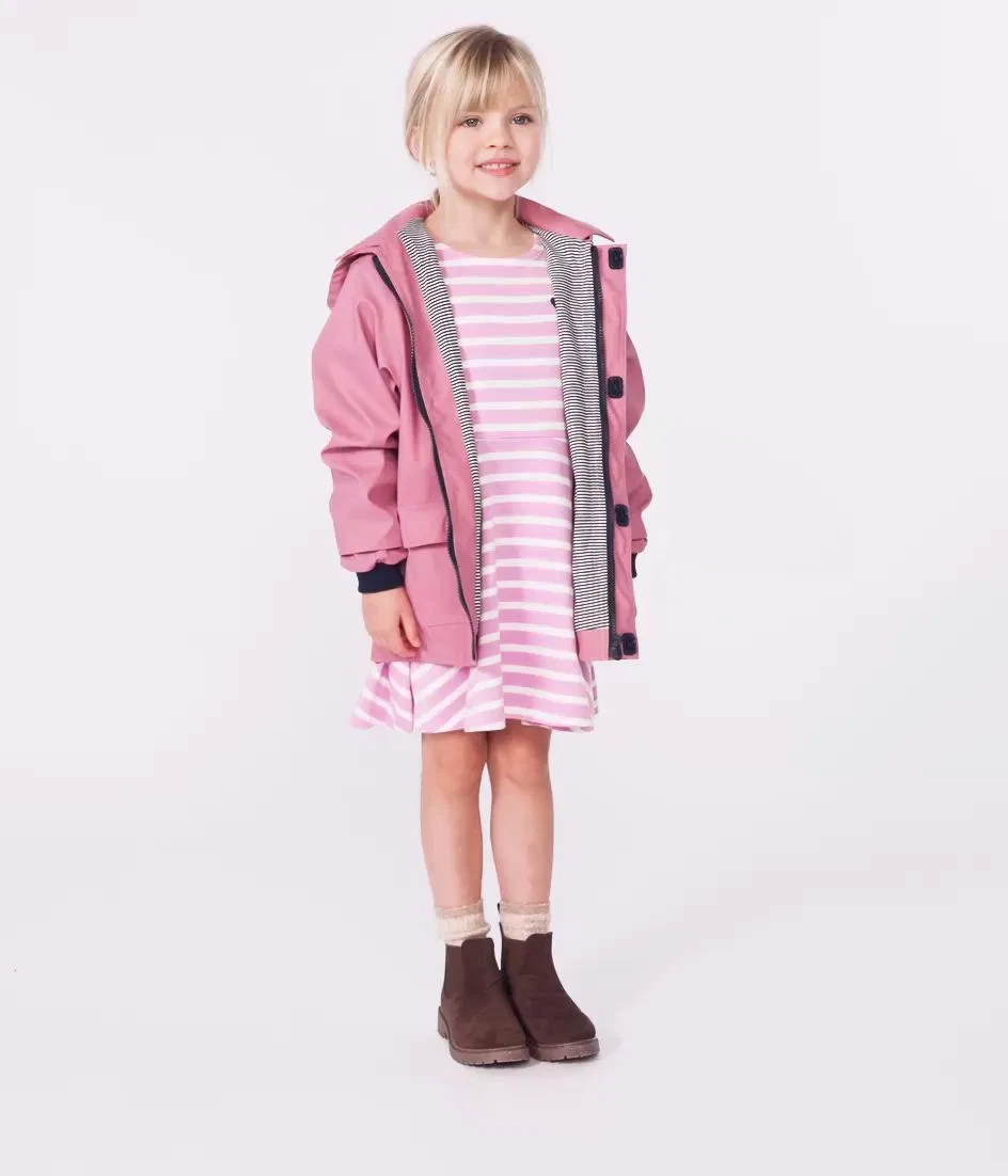 Детская куртка-парка с капюшоном, хлопковая PETIT BATEAU, Pink — фото 2