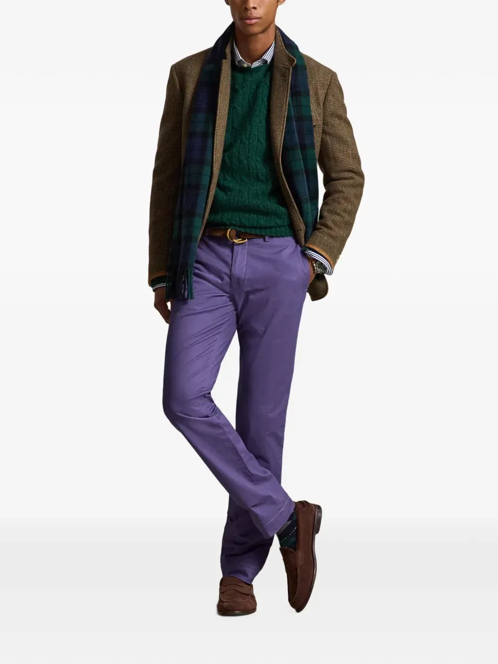 Брюки чинос Greenwich Slim Fit POLO RALPH LAUREN, фиолетовый — фото 2