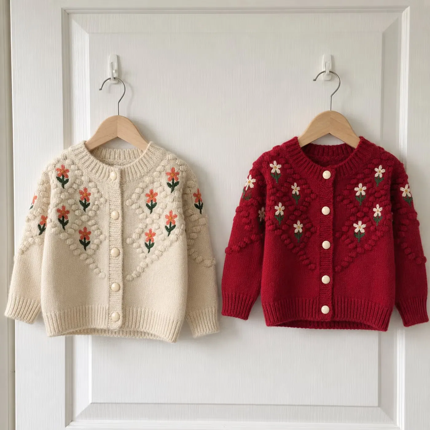 Кардиган детский с вышивкой цветочным узором Bloomknit