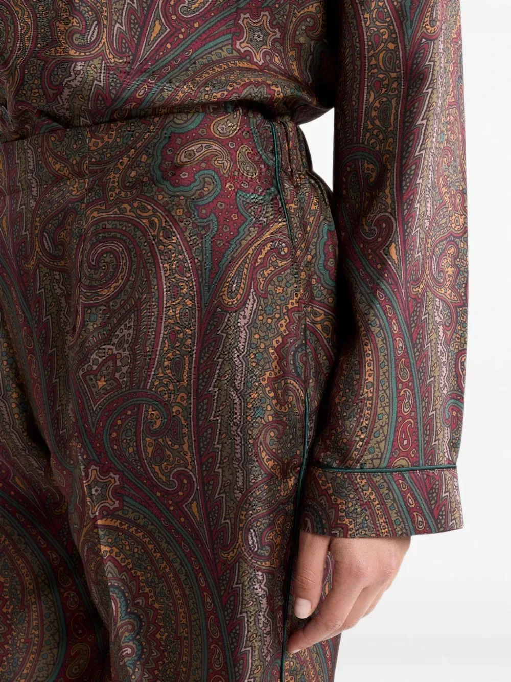 Шелковая пижама с узором arnica by etro, красный — фото 2