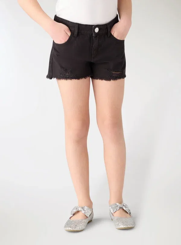 Шорты джинсовые Denim shorts Terranova, черный — фото 2