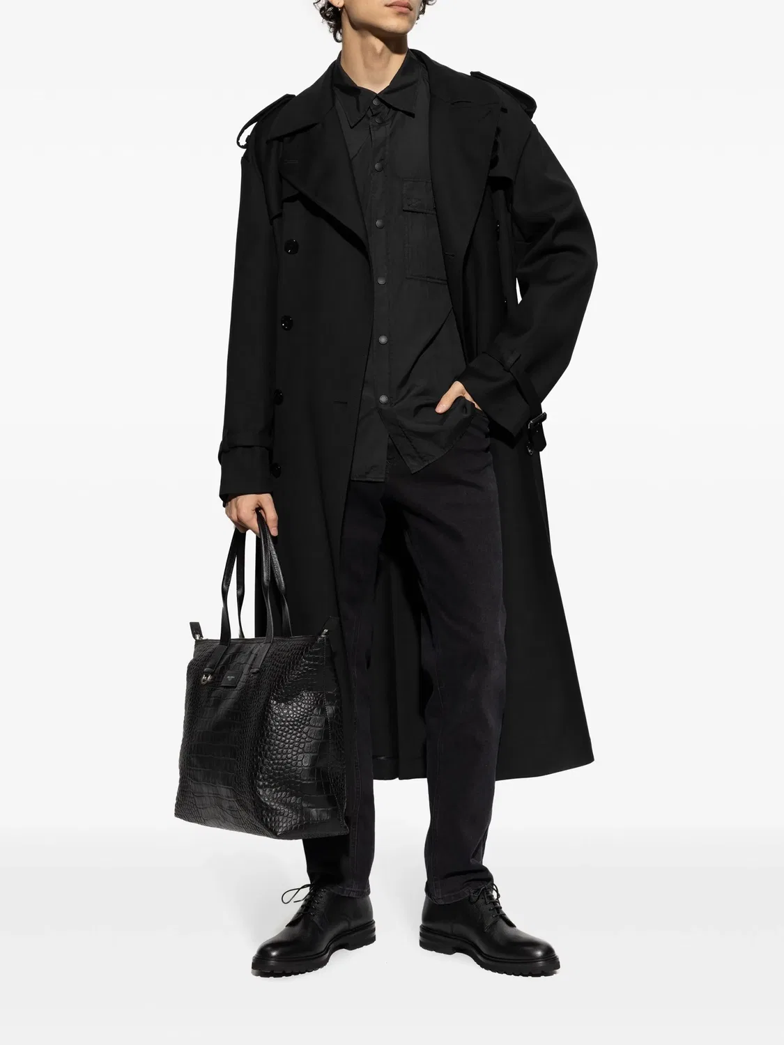 Dolce & Gabbana Рубашка с карманами-карго черного цвета — фото 3