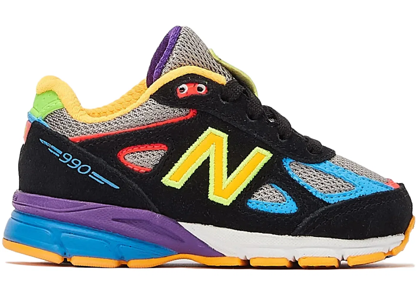 Детские кроссовки Lifestyle с принтом New Balance 990v4 DTLR Wild Style 2.0, Black/Multi-Color