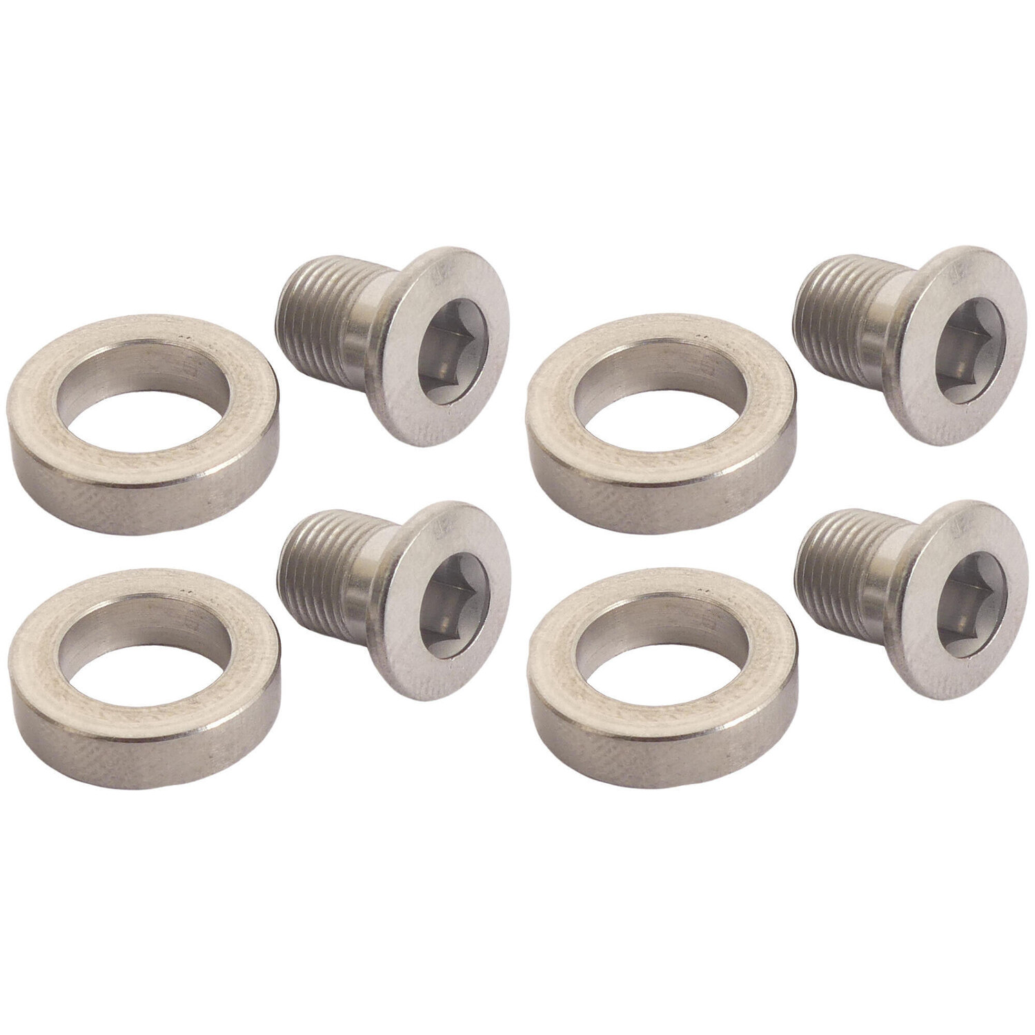 

Болты для внутреннего крепления столешницы (m8 x 9,6 / 1 шт. = 4 шт.) SHIMANO, серебро / серебро / серебро