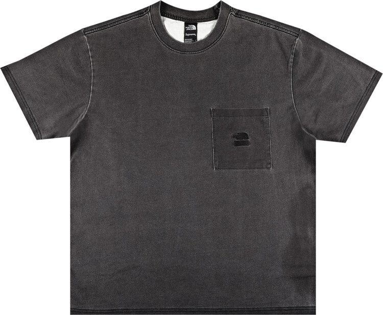 

Футболка Supreme x The North Face Pigment Printed Pocket Tee 'Black', черный