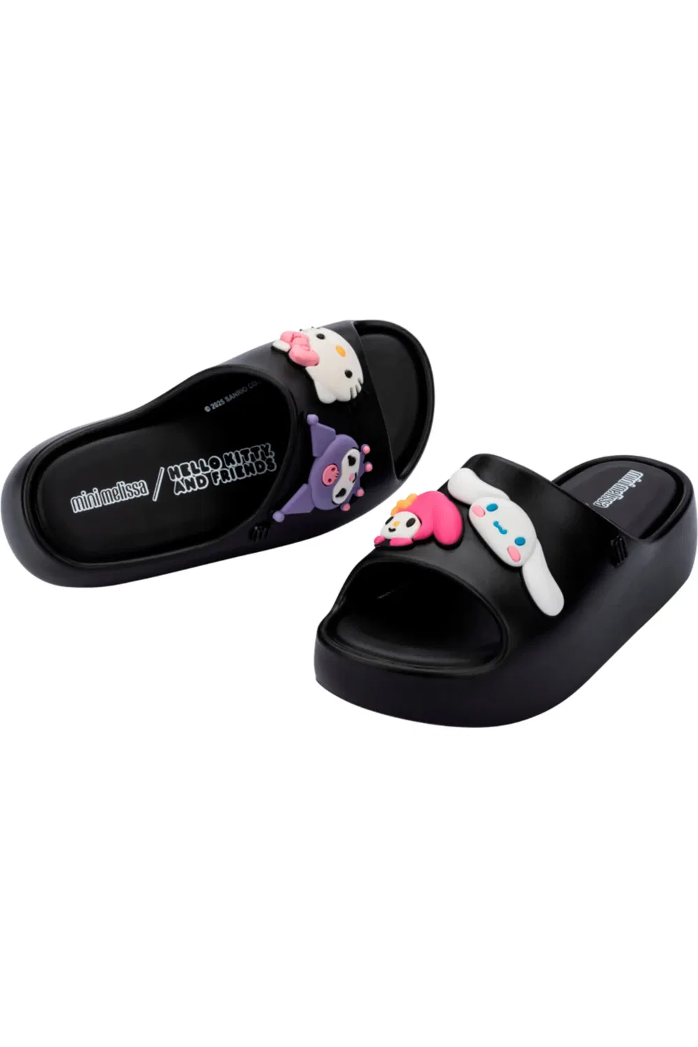 Сандалии детские платформа Free Platform Slide Sanrio Mini Melissa, черный — фото 4
