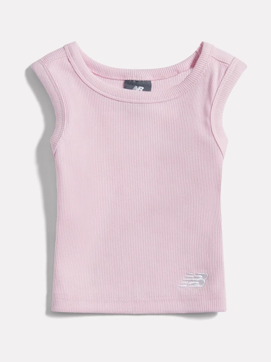 Топ-борцовка New Balance Pink Rib Vest, розовый