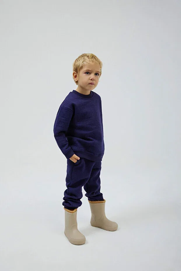 Детские свитшот с квилтингом Miela Kids, Night Blue