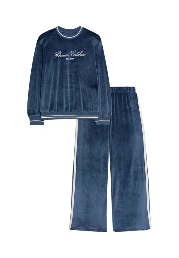 Пижамный набор из полиэстера с эластаном Marks & Spencer, indigo, индиго