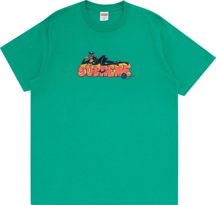 Футболка Supreme Catwoman Tee 'Green', зеленый — фото 2
