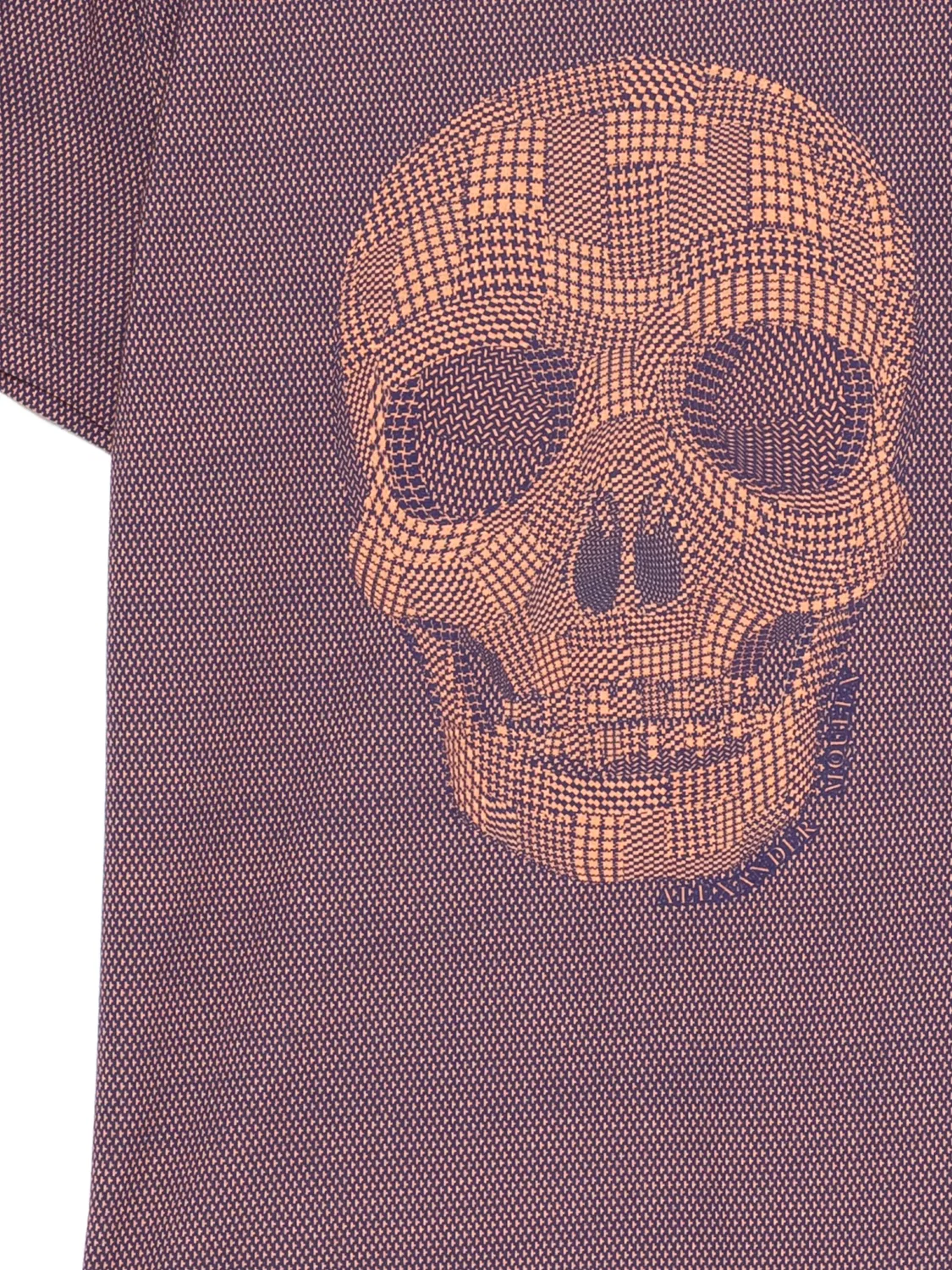 Футболка с принтом Skull Alexander Mcqueen, фиолетовый — фото 3