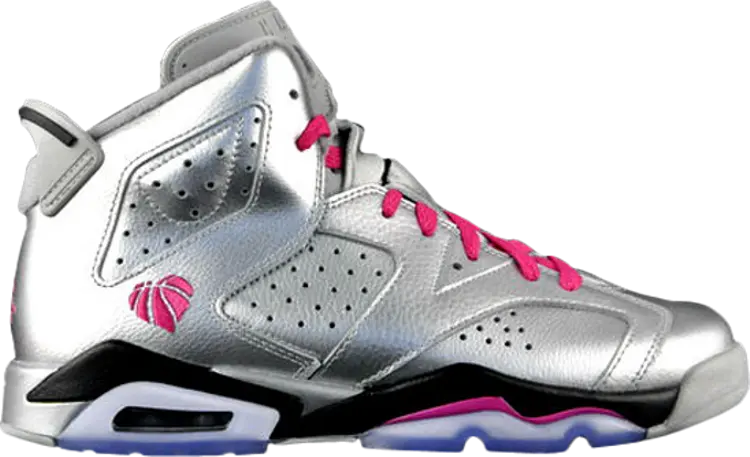 

Кроссовки Air Jordan 6 Retro GG Valentines Day, серебряный, Серый, Кроссовки Air Jordan 6 Retro GG Valentines Day, серебряный