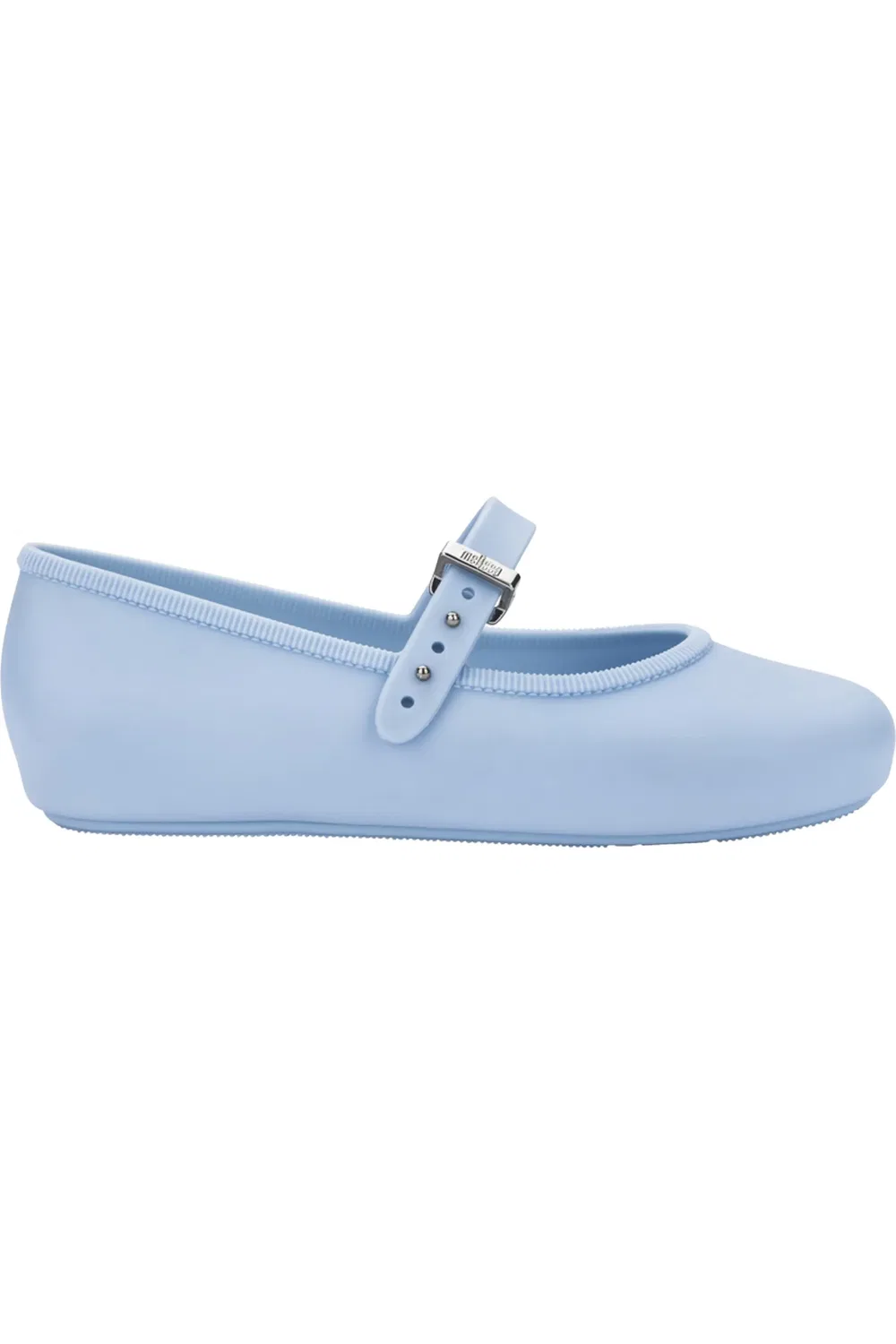 Детские балетки водонепроницаемые с фруктовым ароматом Soft Ballerina Mary Jane Flat Mini Melissa, светло-голубой — фото 2