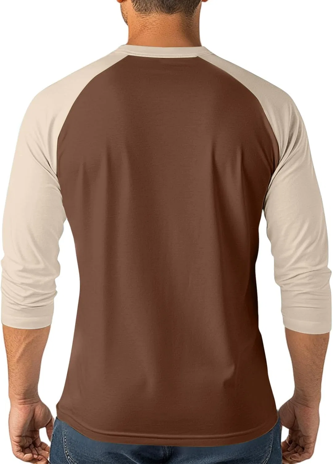 Мужская футболка с 3/4 рукавом Henley Athletic Jersey, Dark Blue — фото 2