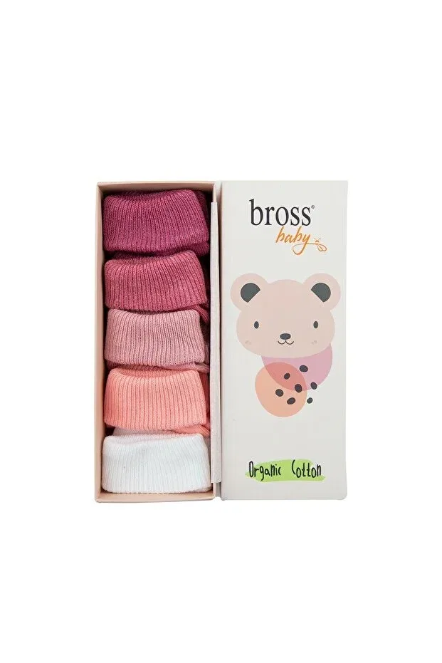 Детские носки для новорожденных хлопковые Bross, Powder — фото 2