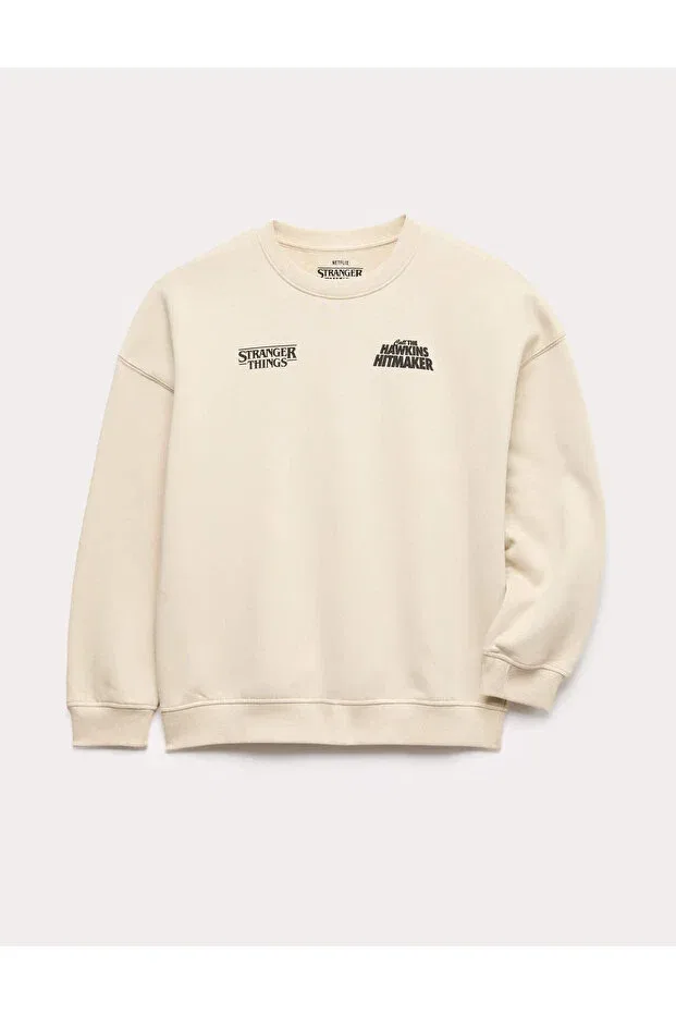 Детские свитшот для мальчиков с принтом Stranger things Marks & Spencer, Nude Color