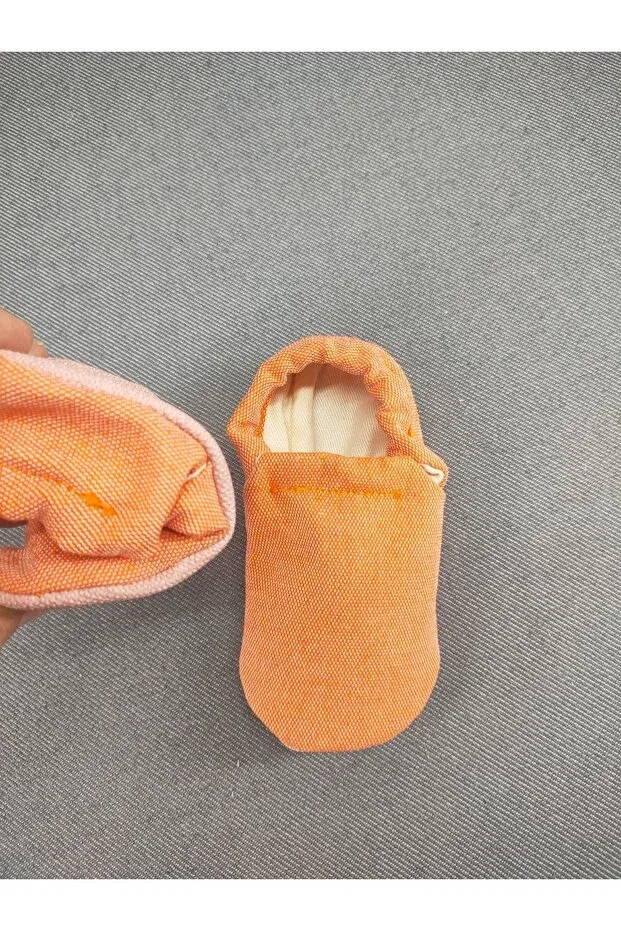 Детские пинетки для новорожденных вязаные Loove Bebe, Orange — фото 4