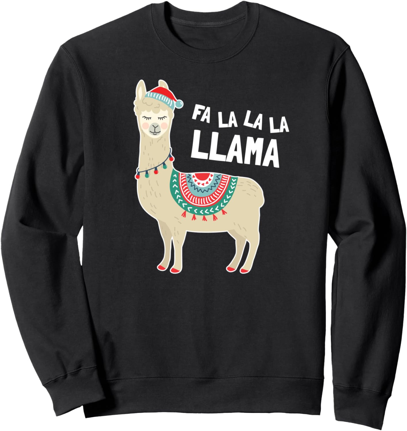 

Толстовка Llama Christmas Fa-La-La Llama Llama T-Shirts By Lla, черный