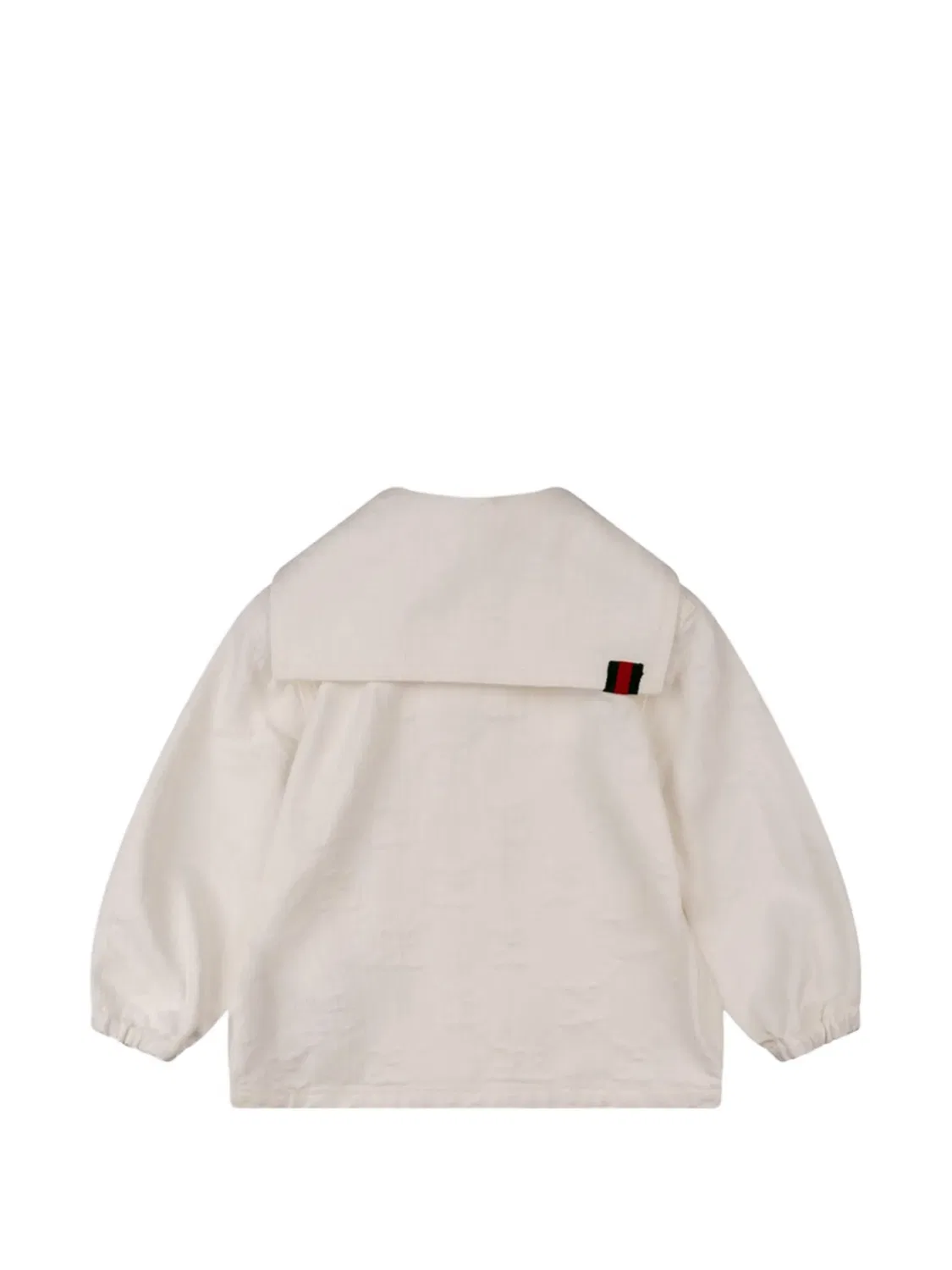 Жаккардовая куртка с матросским воротником и логотипом GG Gucci Kids, нейтральные цвета — фото 2