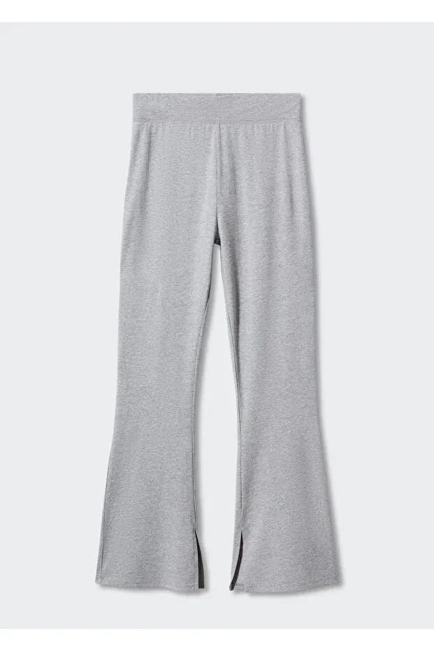 Детские леггинсы для девочек однотонные Mango Kids, Light Gray — фото 3