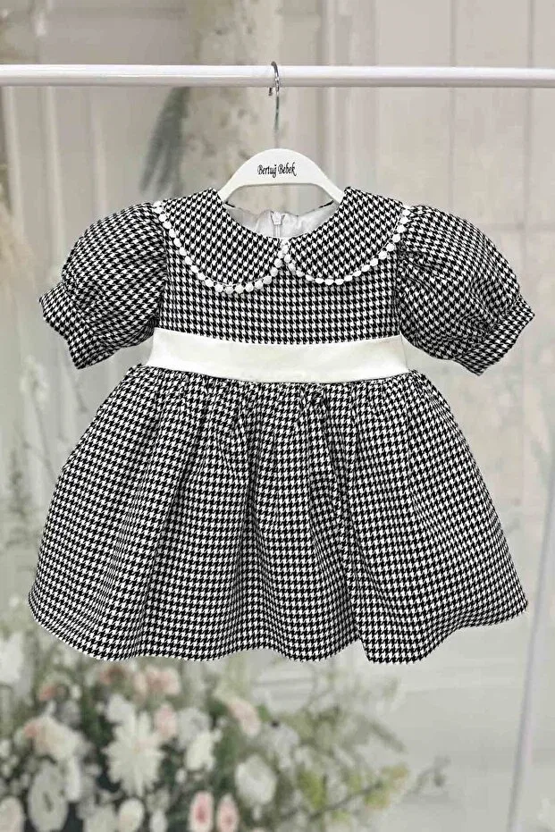 Детское платье для девочек с принтом Bertuğ Bebek, Black