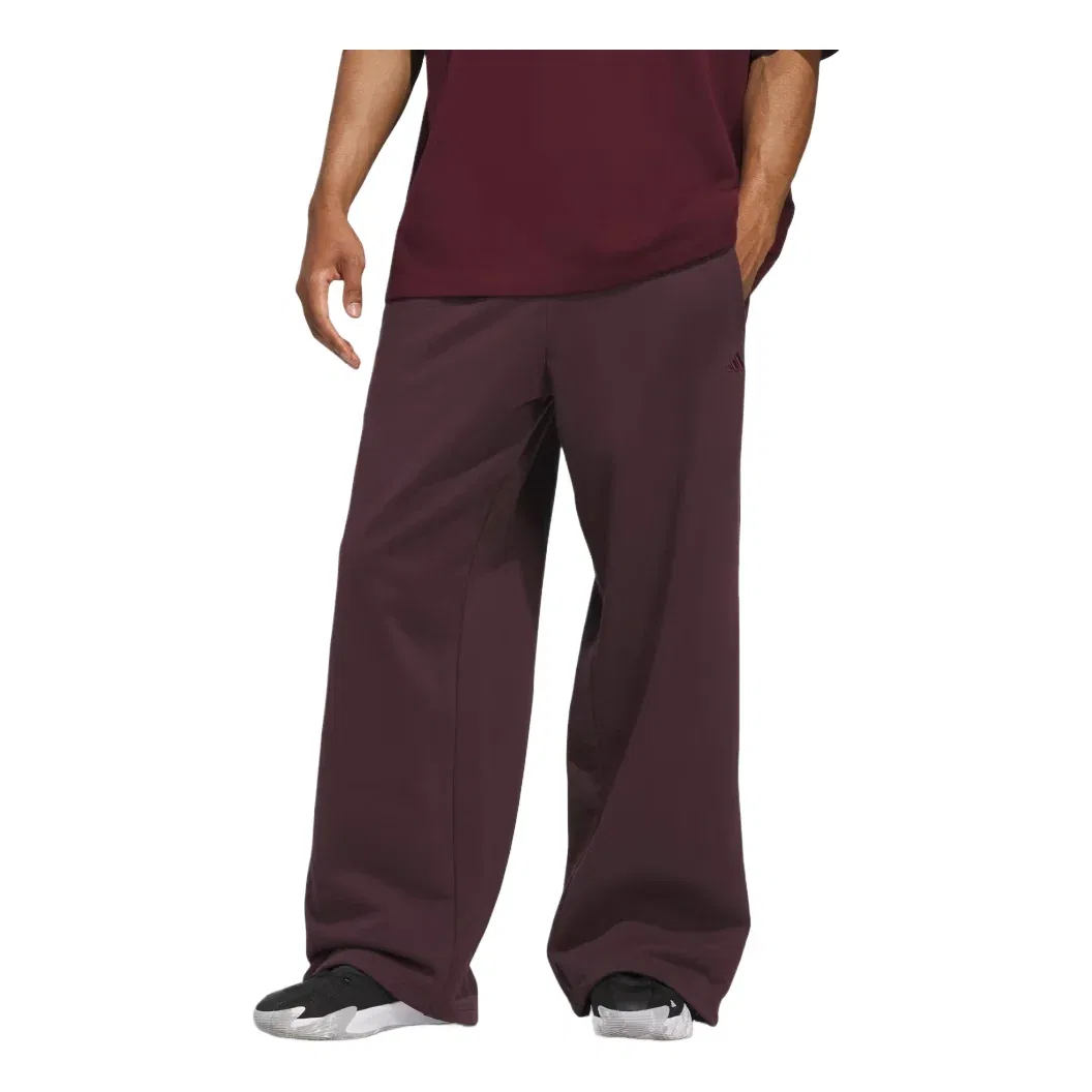 Мужские брюки для баскетбола Fleece 3-Stripes Pant Asia Sizing 'Shadow Maroon' adidas, Shadow Maroon