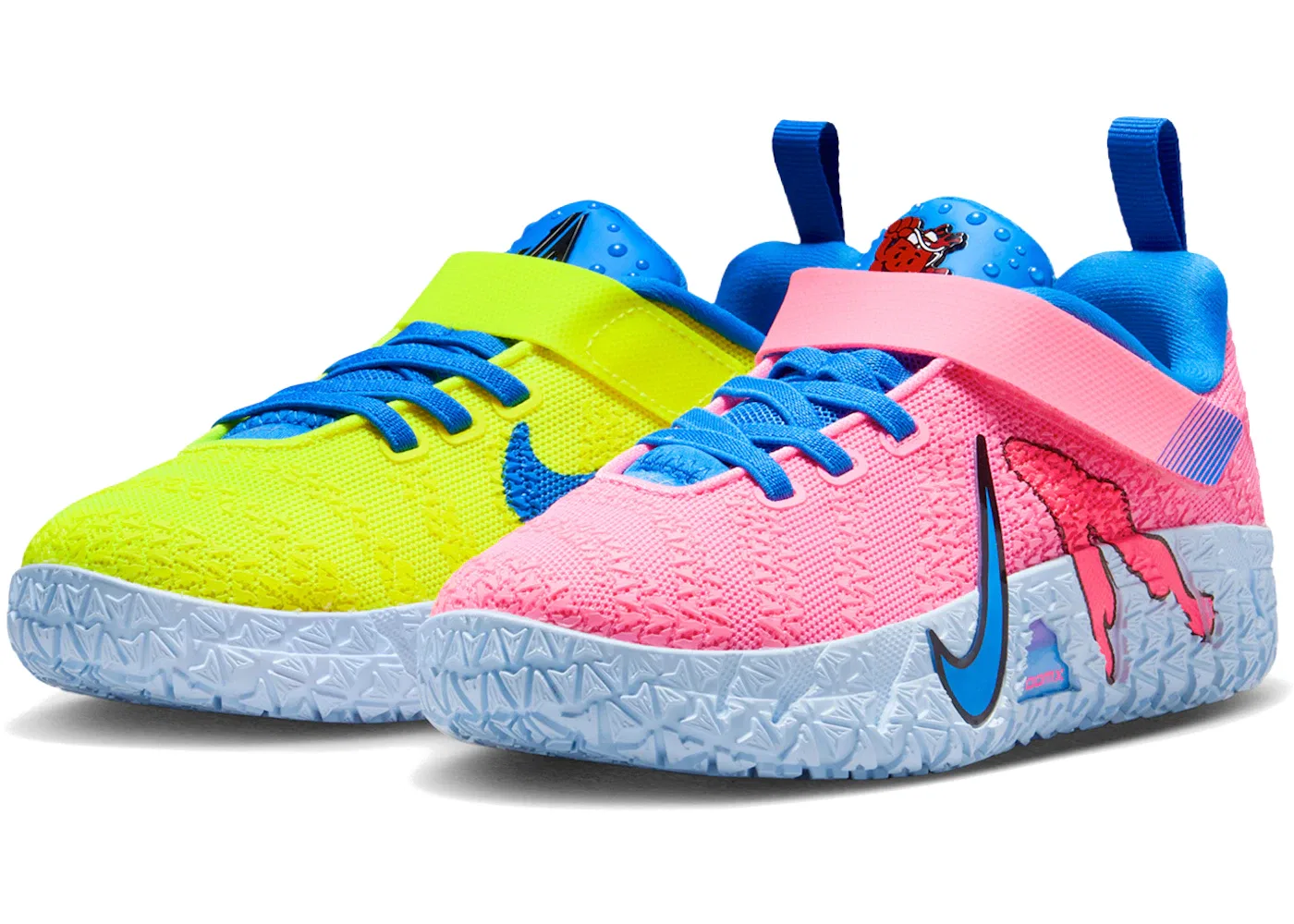 Детские кроссовки для мальчиков с цветным дизайном Nike Ja 3, Lemon Venom/Deep Royal Blue/Light Green Spark/Light Photo Blue — фото 2