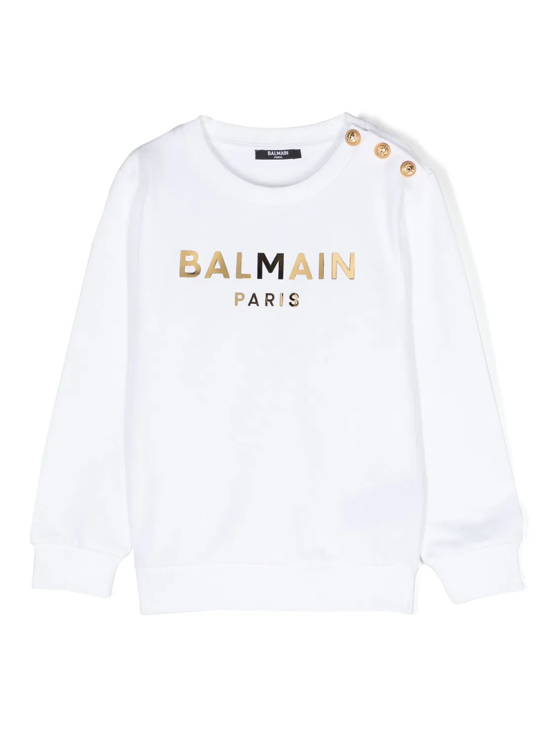 Свитшот с принтом логотипа Balmain, белый