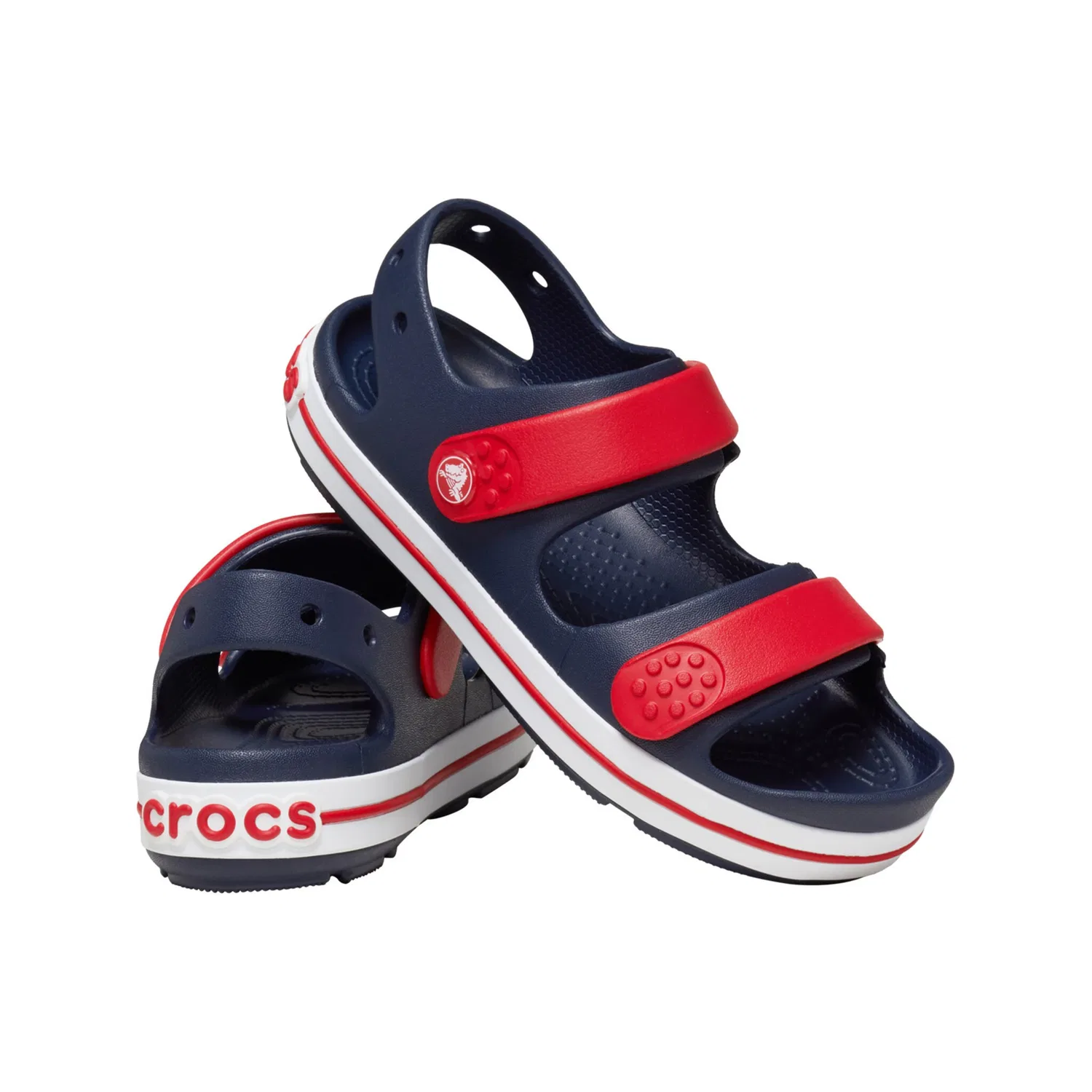 Детские сабо с вентиляционными отверстиями Crocs, Navy Blue/Red — фото 3