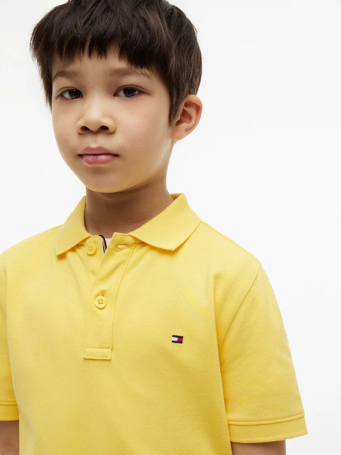 Поло Tommy Hilfiger Essential Regular Fit, желтое — фото 2