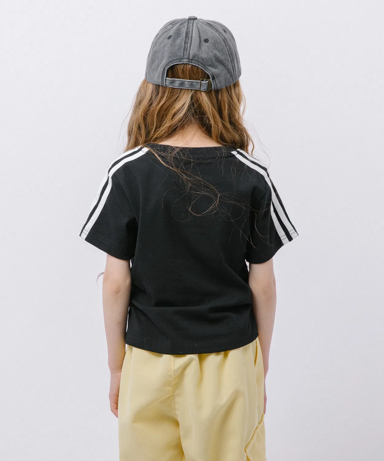 Детская футболка с длинным рукавомSide Line Logo Print URBAN CHERRY, Черный — фото 4