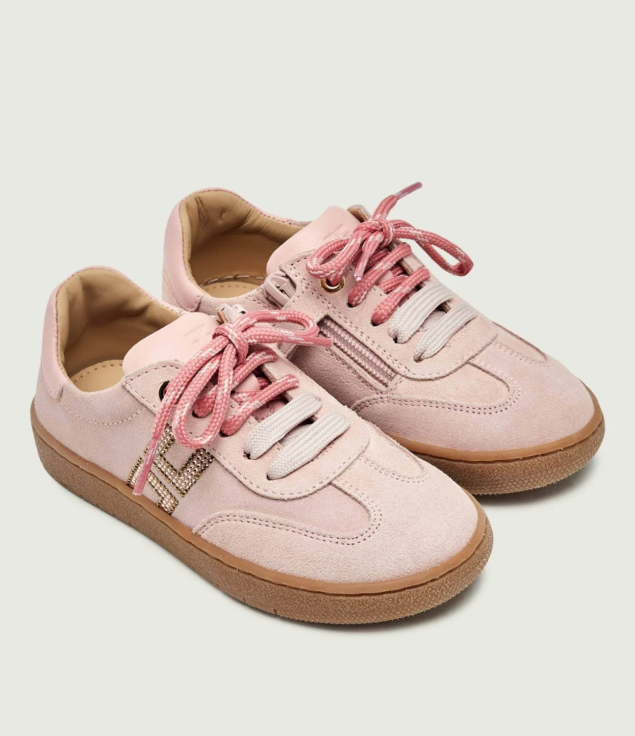 Кроссовки из натуральной кожи Elisabetta Franchi, Rosa — фото 2