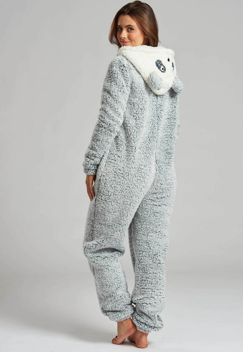 

Пижама PANDA SNOWTIP BORG ALL IN ONE Loungeable, серый