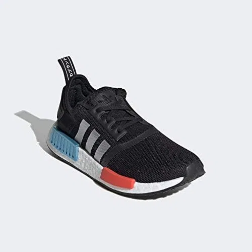 Детские кроссовки для мальчиков NMD_r1, Black/Silver Metallic/Solar Red — фото 4