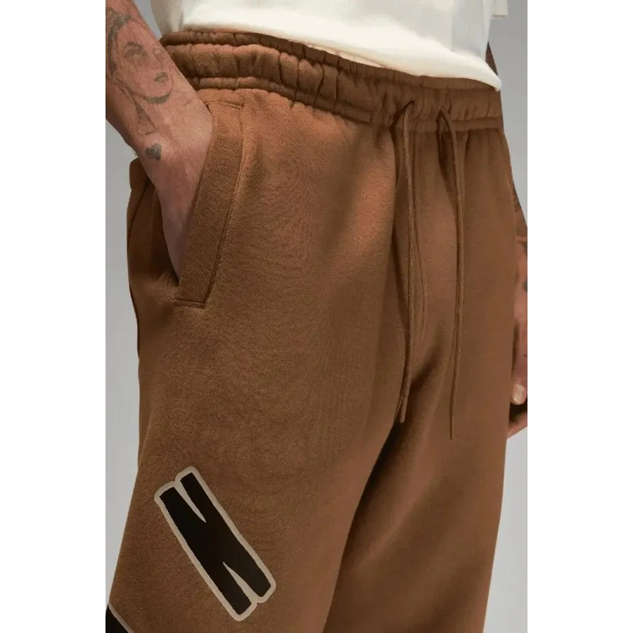 Спортивные штаны Nike Jordan Flight Mvp из флиса, стандартный крой, Коричневый — фото 4