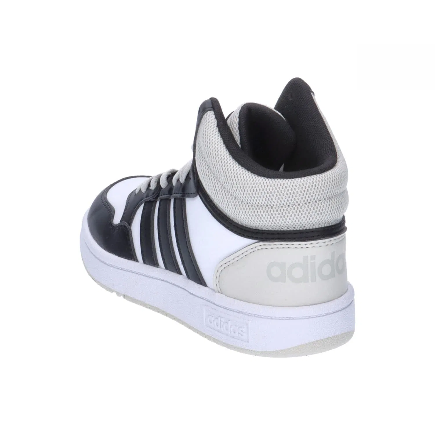 Детские кроссовки для мальчиков Hoops Mid Shoes Adidas, Orbgry Coreblack Footwear White — фото 4