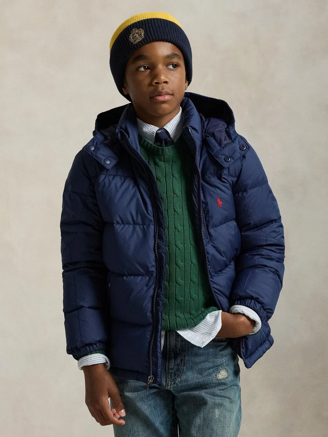 Пуховик с наполнителем Polo Ralph Lauren, синий