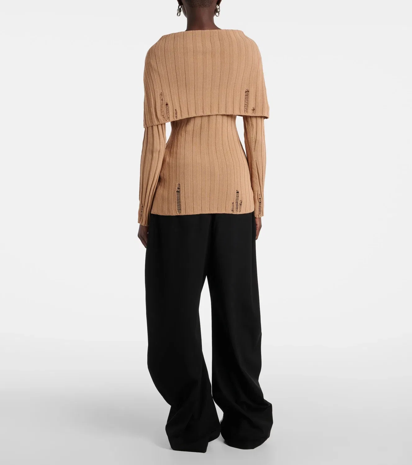 Кардиган из хлопковой смеси Acne Studios, бежевый — фото 3