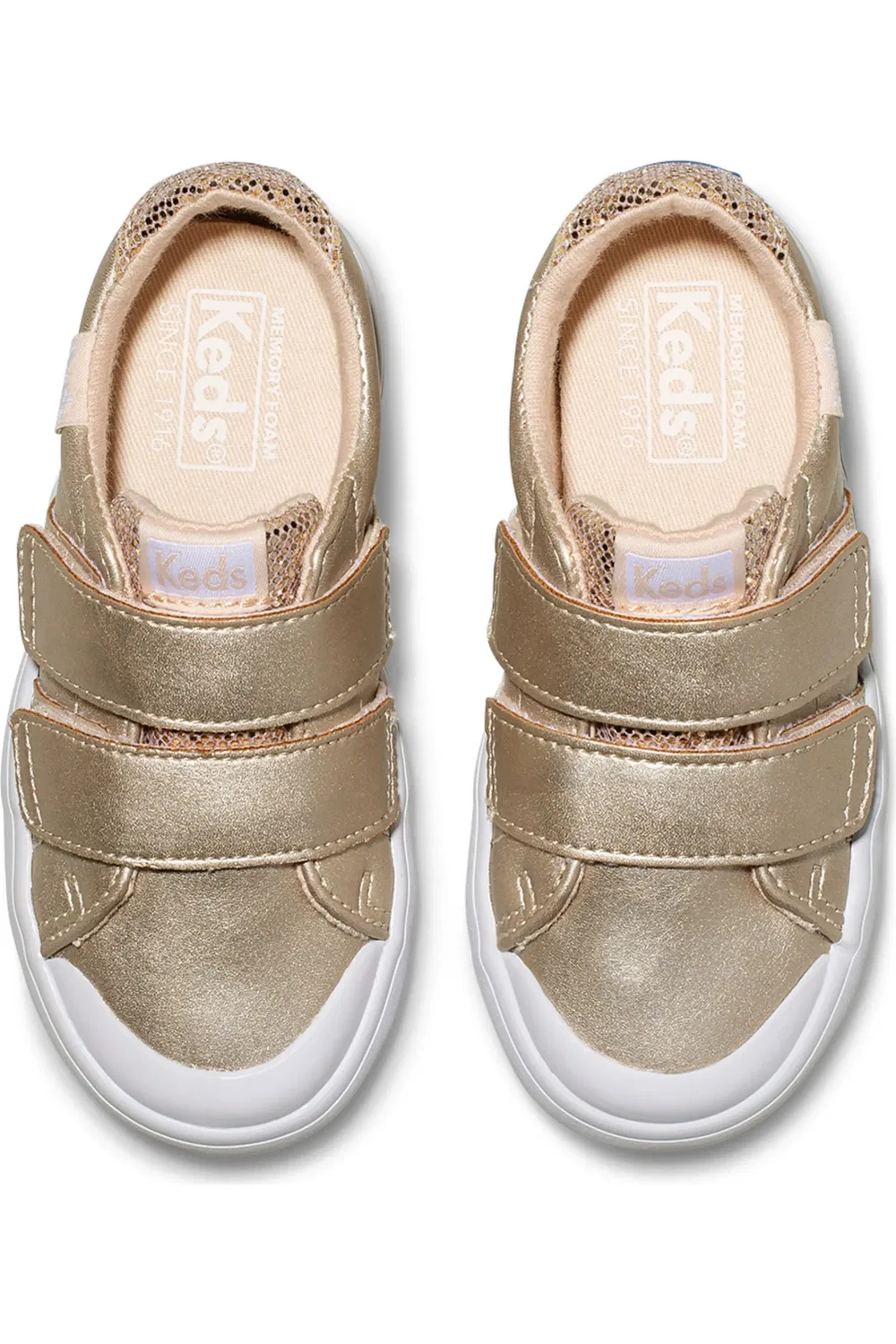 Детские кроссовки с блестками Courtney Keds, Rose Gold — фото 4