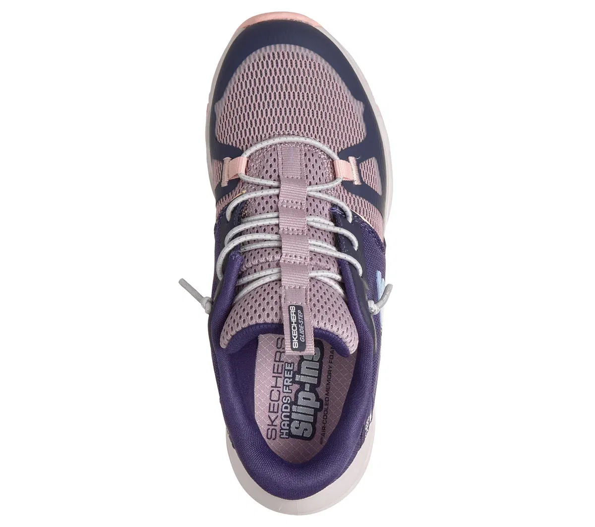 Детские слипоны Glide-Step Plus - Speed Boost Skechers, фиолетовый/коралловый — фото 2