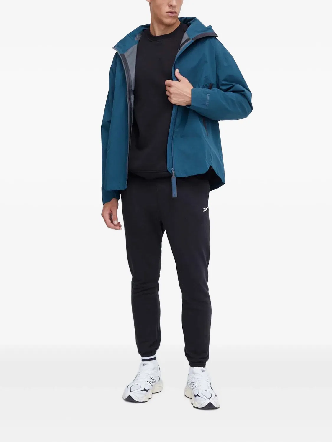 Куртка с капюшоном и логотипом Adidas, морская волна — фото 2