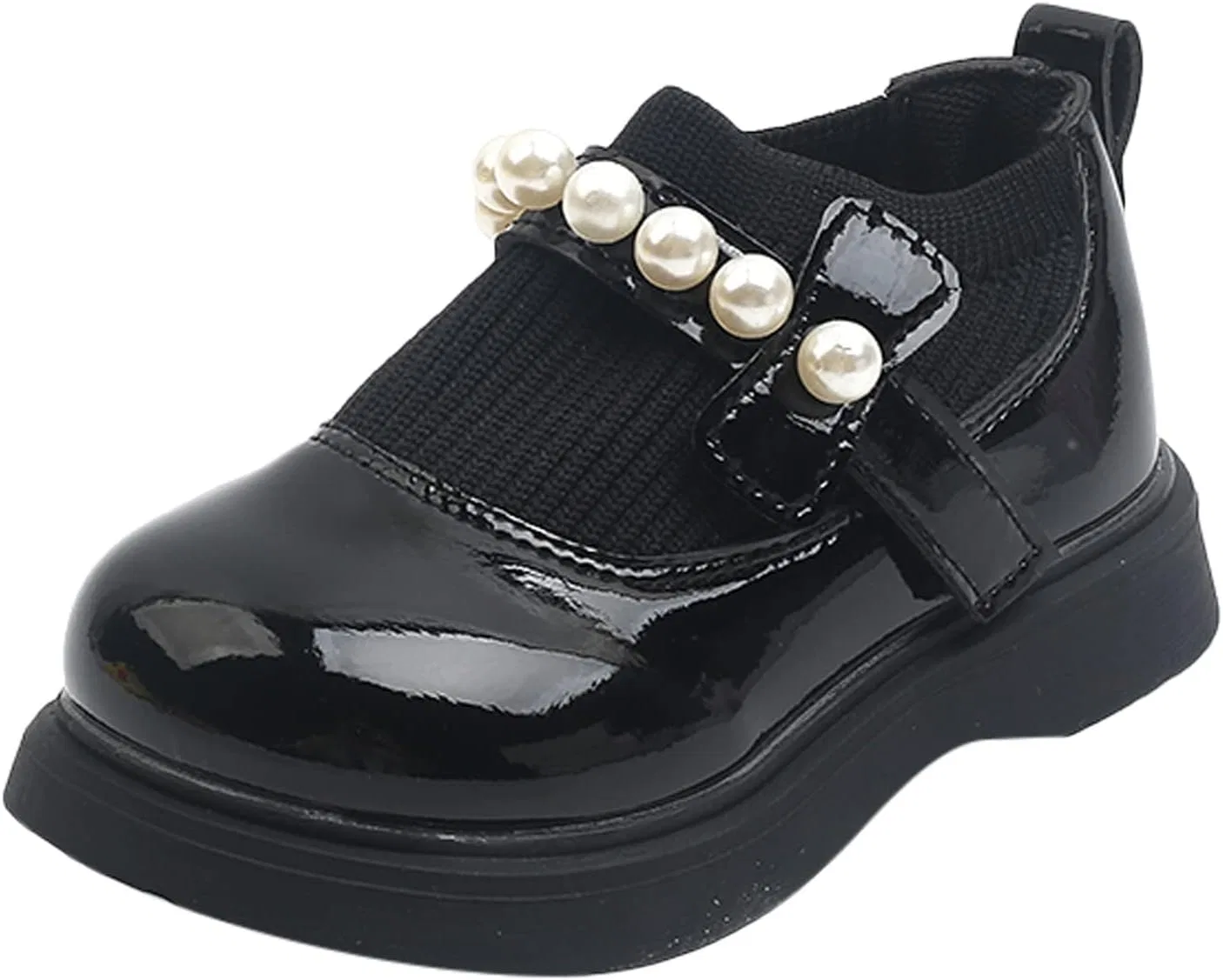 Детские туфли-балетки для девочек с принтом Kid Rain Shoes, Black