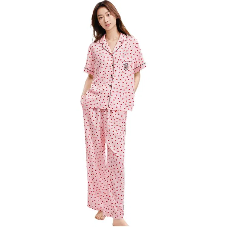 Женский комплект пижамы с принтом Pink Heart Print Victoria's Secret, Set (Pink Heart Print) Gift Box Set — фото 4