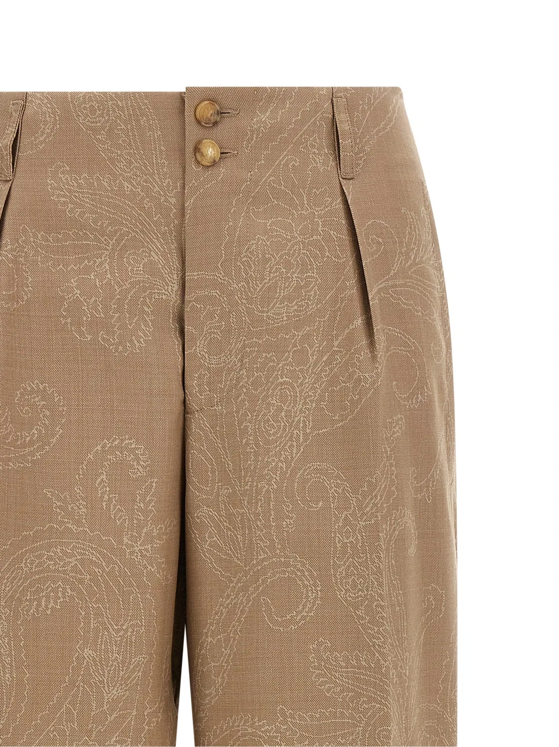Брюки с жаккардовым узором пейсли ETRO, бежевый — фото 3