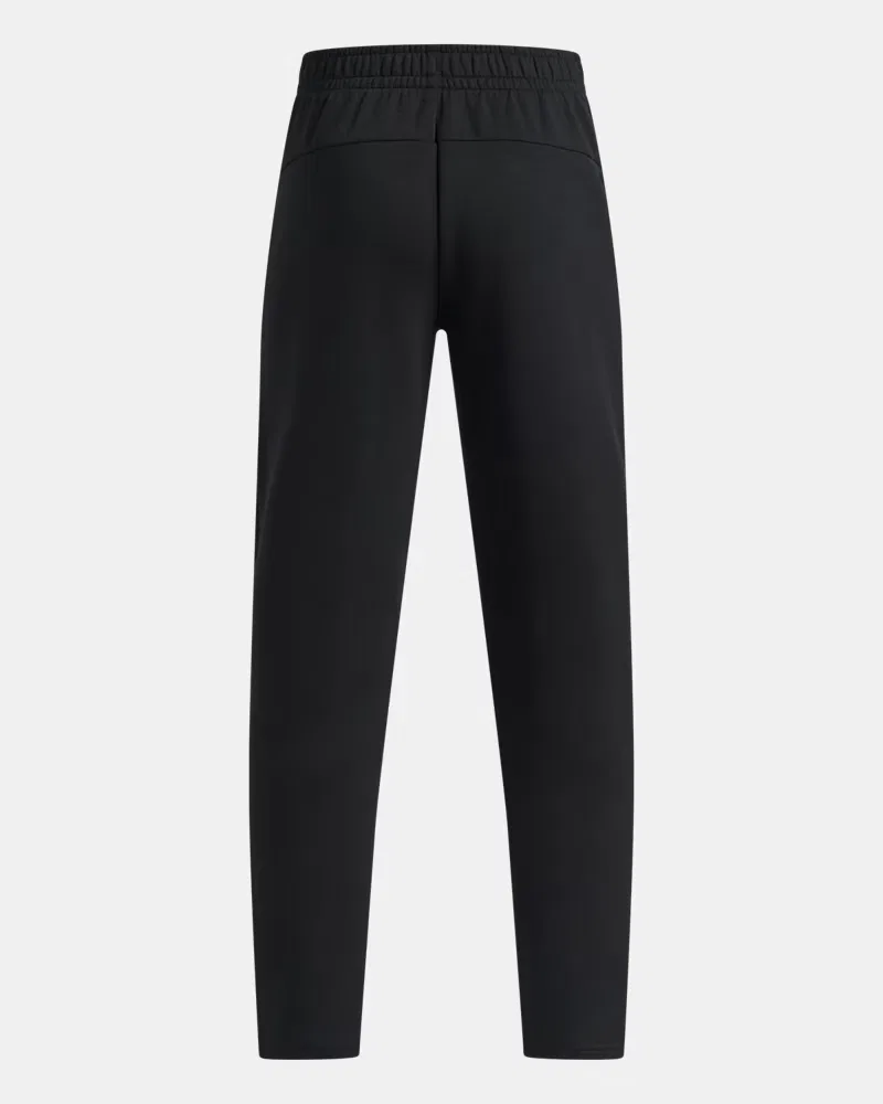 Брюки утепленные с длиной по внутреннему шву 66 см UA Flex Fleece Tapered UnderArmour, Black/White — фото 2