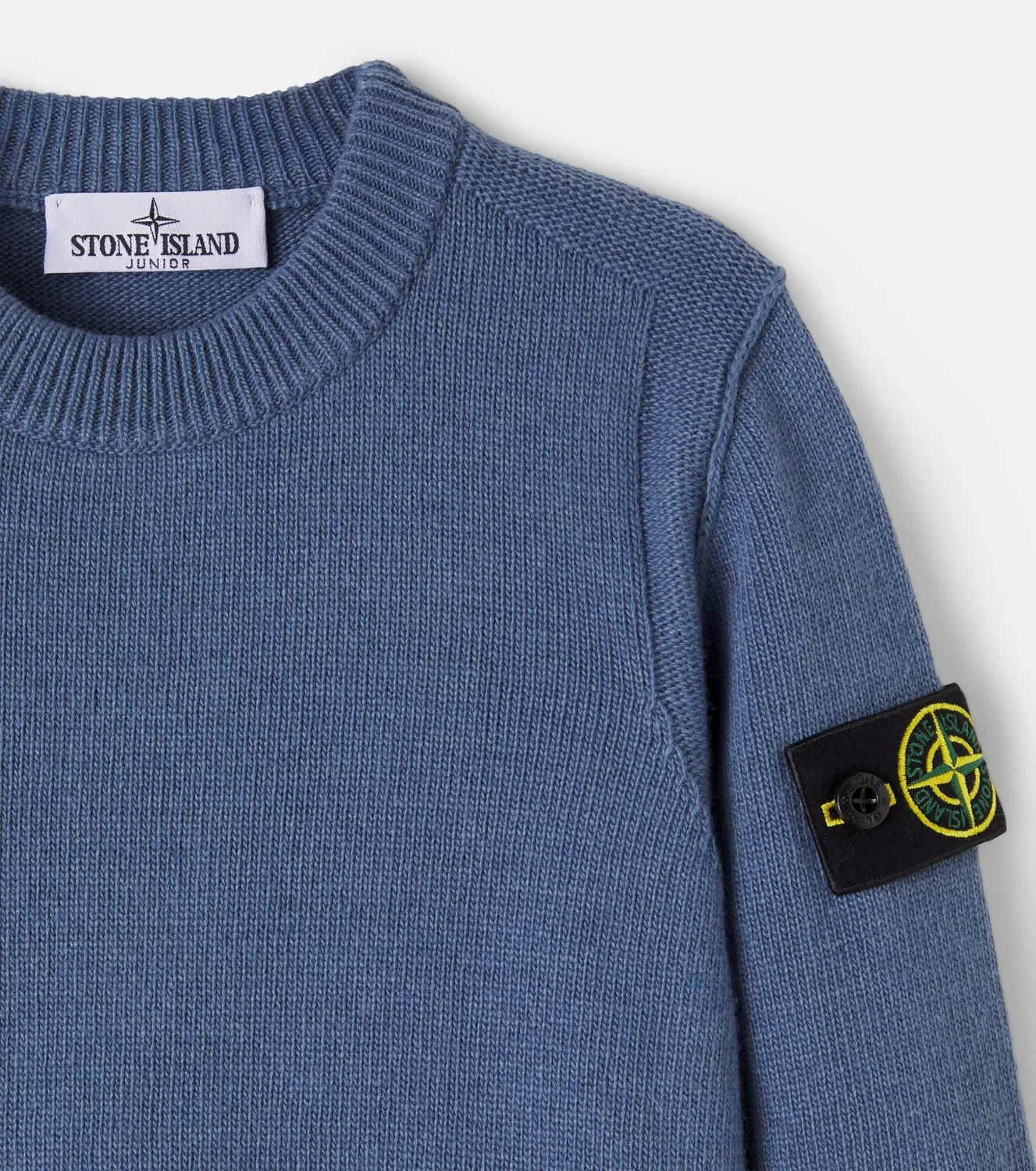 Свитер с круглым вырезом Stone Island Junior, синий — фото 4