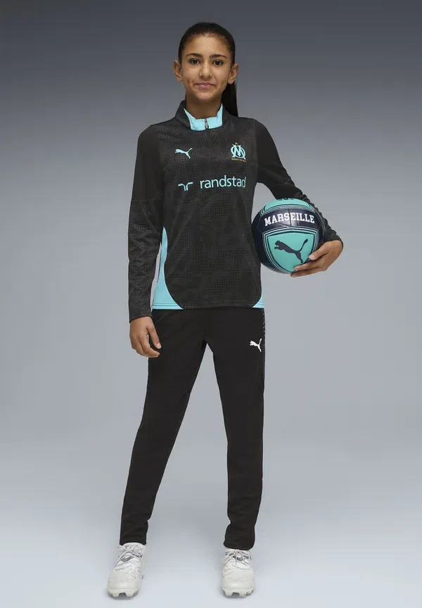 Брюки с принтом Olympique de marseille - club wear Puma new navy-bleu azur, черный — фото 3