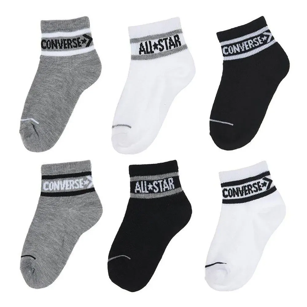 Носки Basic Wordmark Quarter 6 пар Converse Kids, мультиколор